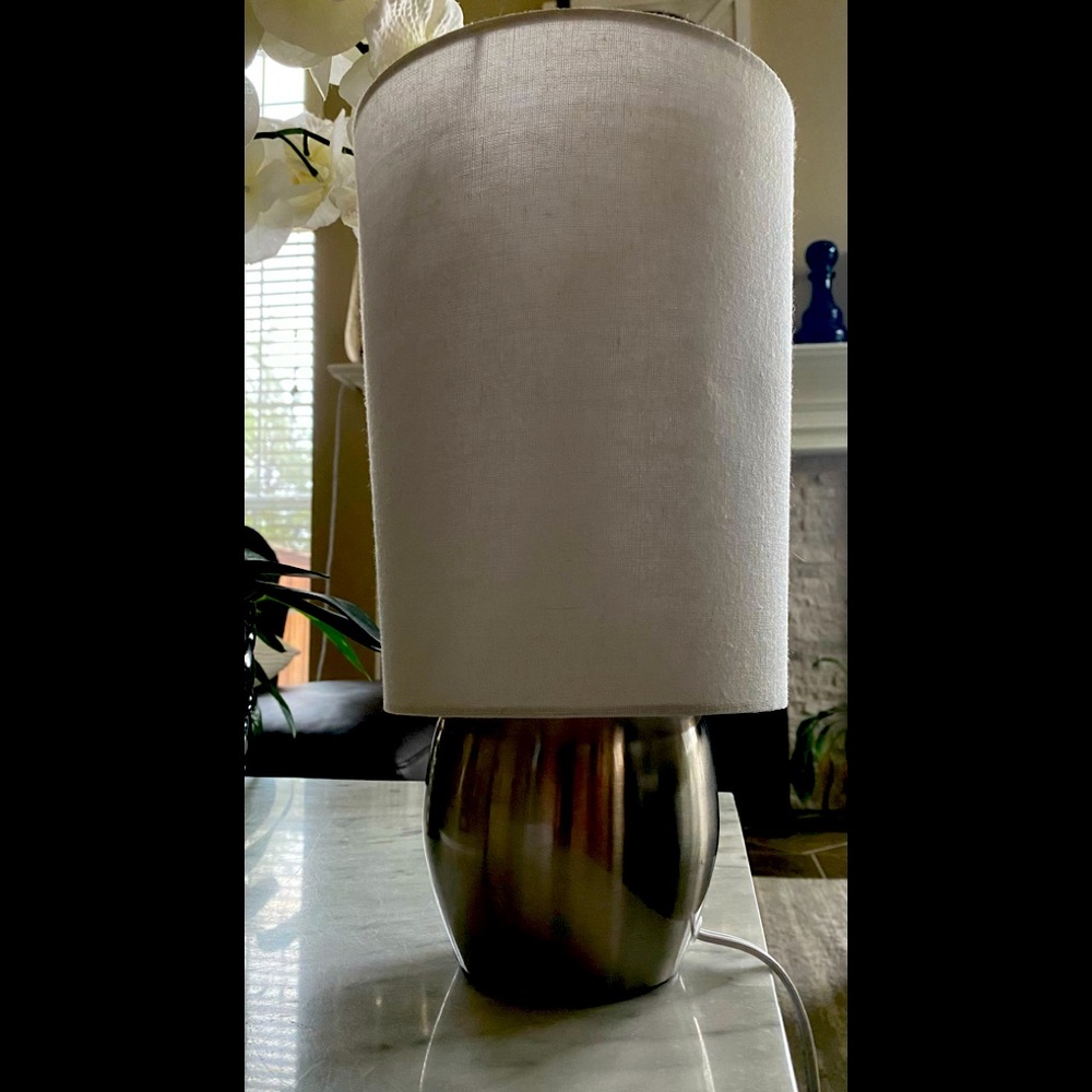 Silver Metal Table Lamp